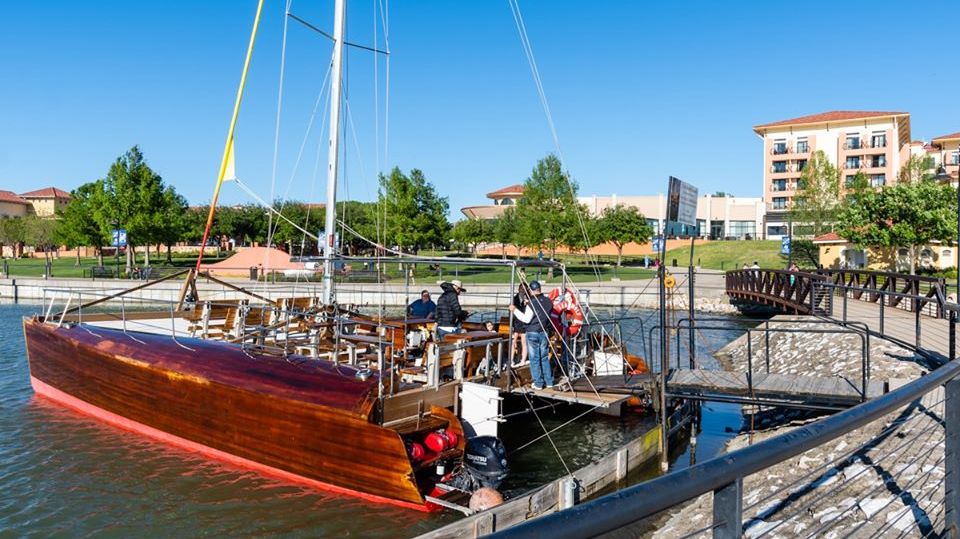 The Seawolf boat sitting on the lake